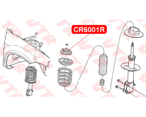 CR6001R VTR Подшипник опоры переднего амортизатора