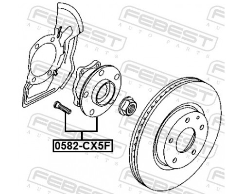 0582-CX5F FEBEST Ступица передняя