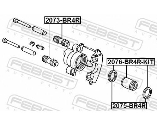 2073-BR4R FEBEST Пыльник направляющей суппорта для Chrysler Voyager/Caravan 1991-1995