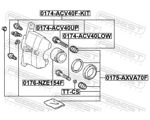 TT-CS FEBEST Втулка направляющая суппорта