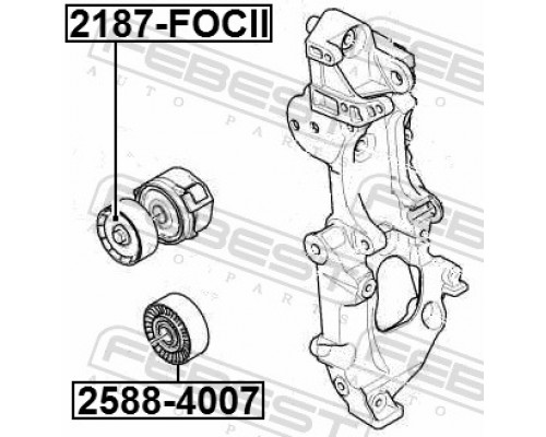 2187-FOCII FEBEST Ролик-натяжитель