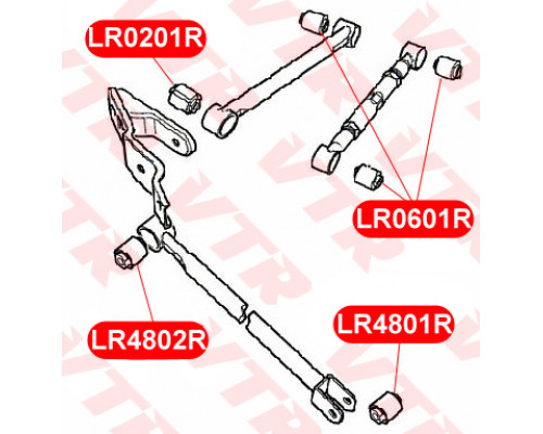 LR0601R VTR Втулка задней поперечной тяги для Land Rover Freelander 1998-2006