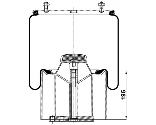 T0070-0881V3 TOPCOVER Воздушная подушка (опора пневматическая)