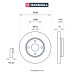 Диск тормозной передний MAZDA 2 03-; FORD FIESTA 95-, FOCUS 98-, FUSION 02-, KA 96-