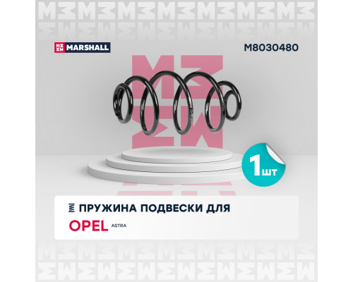 Пружина подвески задн. Opel Astra G 98- (M8030480) Пружина подвески задн. Opel Astra G 98- (M8030480)