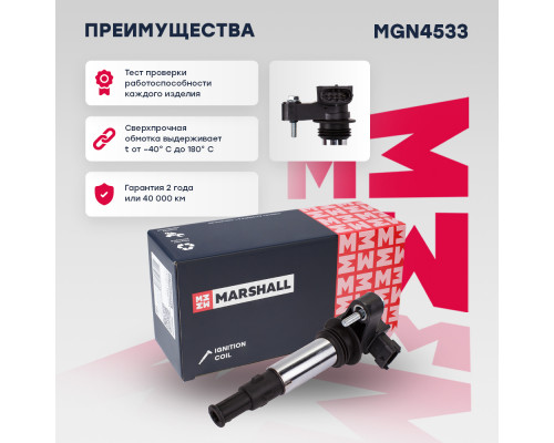Катушка зажигания Opel Signum 05- / Vectra C 05- / Insignia 08- (MGN4533)