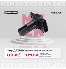 Датчик массового расхода воздуха TOYOTA CAMRY 01-, COROLLA 00-, LAND CRUISER PRADO 02-, RAV4 00-