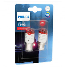 Лампы автомобильные светодиодные PHILIPS P21 LED красные 11498 U30R B2