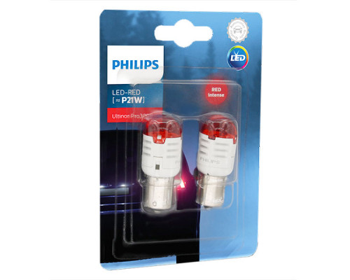 Лампы автомобильные светодиодные PHILIPS P21 LED красные 11498 U30R B2