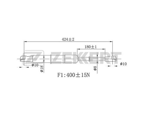 GF-2482 Zekkert Амортизатор капота для Nissan Teana J31 2003-2008