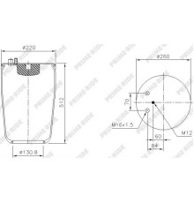 1R10-702 Prime-Ride Воздушная подушка (опора пневматическая)