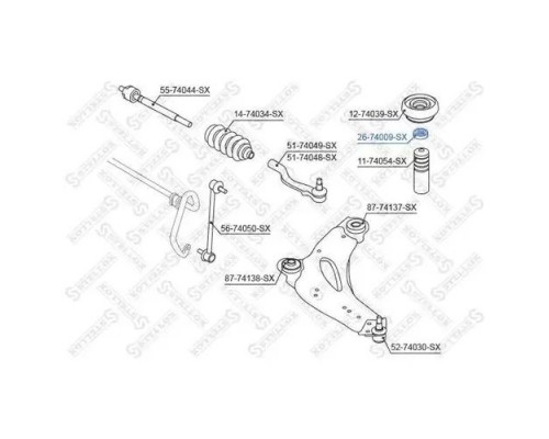 26-74009-SX Stellox Подшипник опоры переднего амортизатора