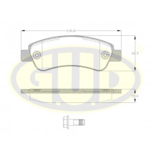 GBP123800 G.U.D Колодки тормозные задние дисковые к-кт