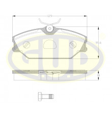 GBP020800 G.U.D Колодки тормозные передние к-кт