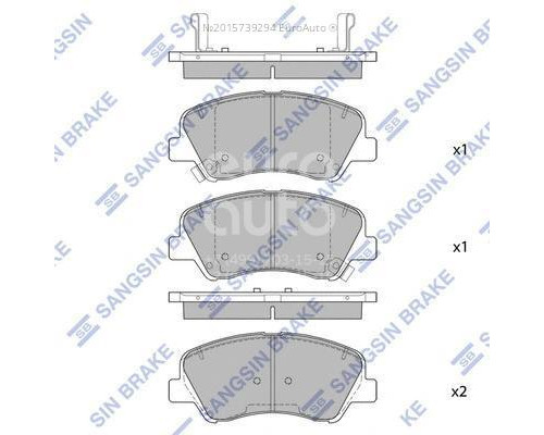 SP1399A Sangsin Колодки тормозные передние к-кт