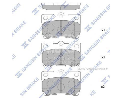 SP2083 HI-Q Колодки тормозные задние дисковые к-кт