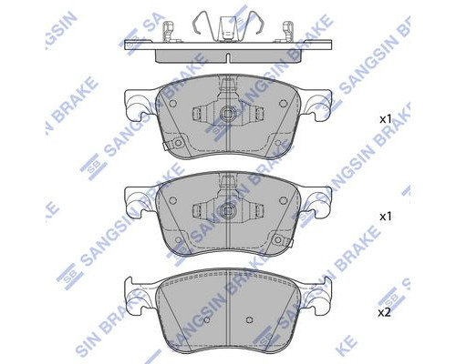 SP4444 HI-Q Колодки тормозные передние к-кт для Honda Accord X 2018>