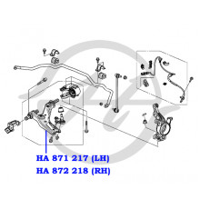 HA871217 Hanse Рычаг передний левый для Honda CR-V 2012-2018