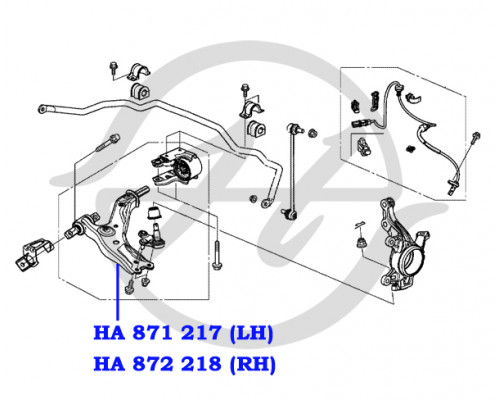 HA871217 Hanse Рычаг передний левый для Honda CR-V 2012-2018