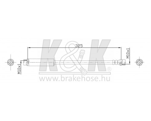 FT2320 K&K Шланг тормозной задний для Ford Fusion 2002-2012