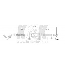 FT0831 K&K Шланг тормозной передний правый для Kia Sorento (JC) 2002-2009