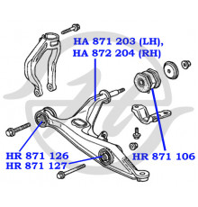 HR871126 Hanse Сайлентблок переднего рычага внутренний для Honda CR-V 1996-2002