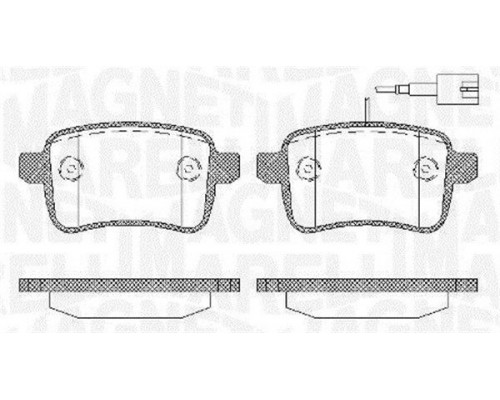 363916060129 Magneti Marelli Колодки тормозные задние дисковые к-кт для Alfa Romeo Giulietta 2010-2020