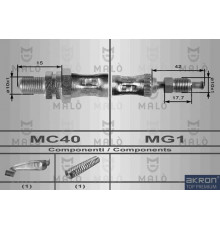 8604 Malo/Akron Шланг тормозной передний правый