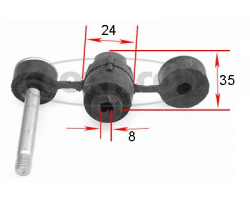 21652487 Corteco Стойка переднего стабилизатора для Renault Megane I 1996-1999