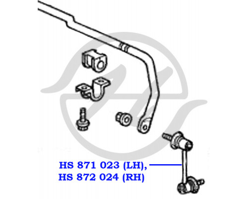 HS872024 Hanse Стойка заднего стабилизатора правая для Honda CR-V 1996-2002