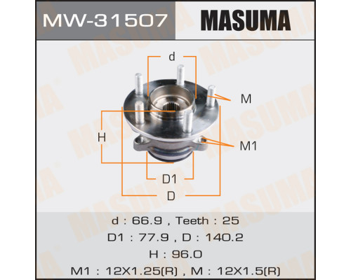 MW-31507 Masuma Ступица задняя