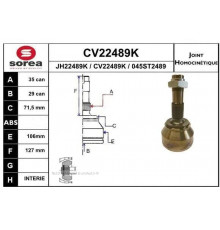 CV22489K EAI ШРУС наружный передний