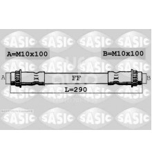 SBH4070 Sasic Шланг тормозной задний для Peugeot 405 1992-1997