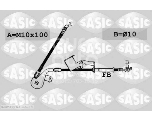 6600064 Sasic Шланг тормозной передний правый