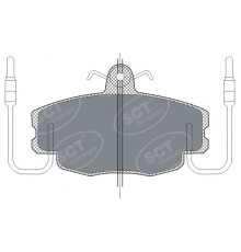 SP189 SCT Germany Колодки тормозные передние к-кт