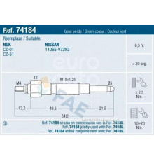 74184 FAE Свеча накаливания