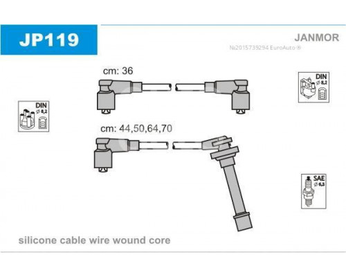 JP119 Janmor Провода высокого напряж. к-кт