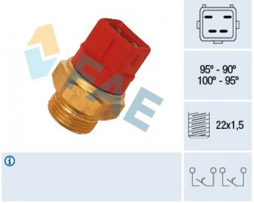 37960 FAE Датчик вкл.вентилятора 4х конт