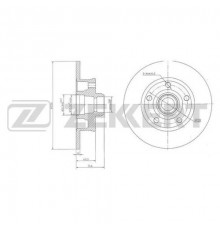 BS-6116 Zekkert Диск тормозной задний
