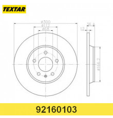 92160103 Textar Диск тормозной задний