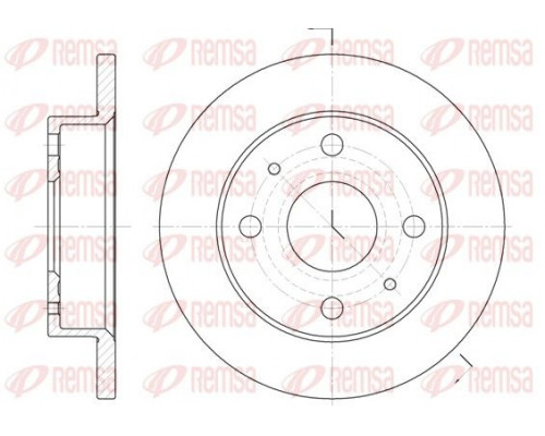 6830.00 Remsa Диск тормозной передний вентилируемый