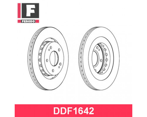 DDF1642 Ferodo Диск тормозной передний вентилируемый