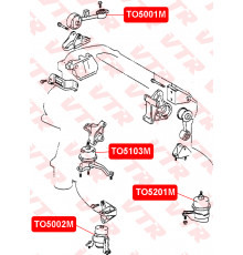 TO5201M VTR Опора двигателя левая