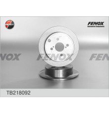 TB218092 FENOX Диск тормозной задний для Toyota Corolla E12 2001-2007