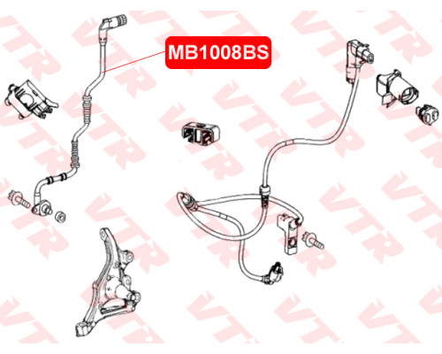 MB1008BS VTR Датчик ABS передний для Mercedes Benz W204 2007-2015