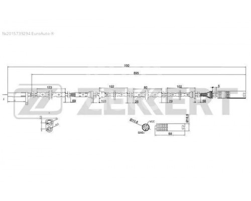 SE-6069 Zekkert Датчик ABS передний для BMW X3 E83 2004-2010