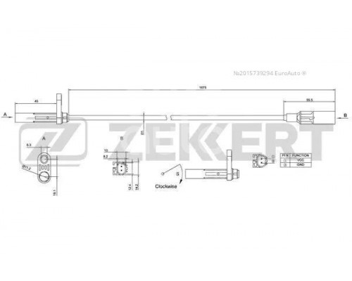 SE-6144 Zekkert Датчик ABS задний правый