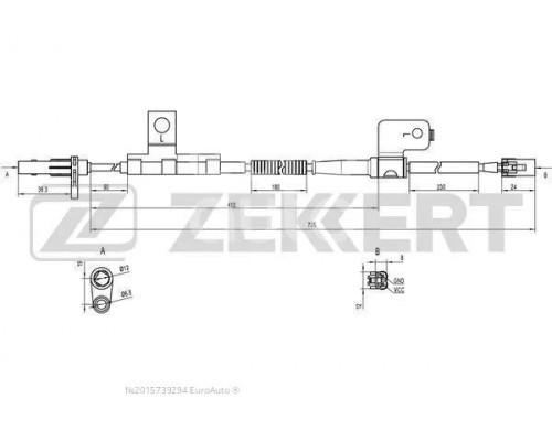 SE-6098 Zekkert Датчик ABS передний левый для Kia Sorento (JC) 2002-2009