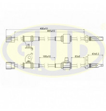 GABS02564 G.U.D Датчик ABS задний левый для Honda Accord VII 2003-2008