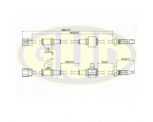 GABS02564 G.U.D Датчик ABS задний левый для Honda Accord VII 2003-2008